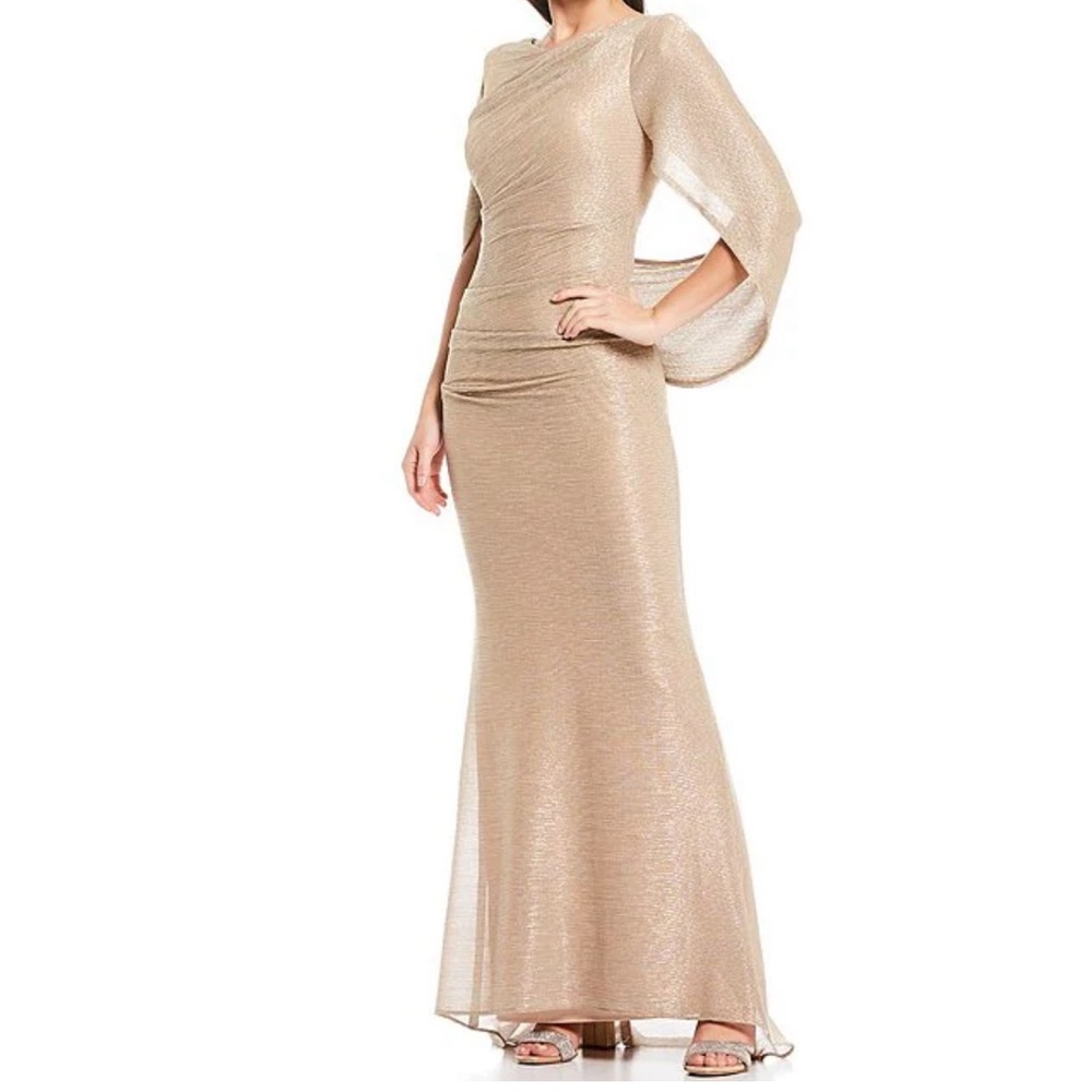 Elegant Gold/Silver Evening Gown